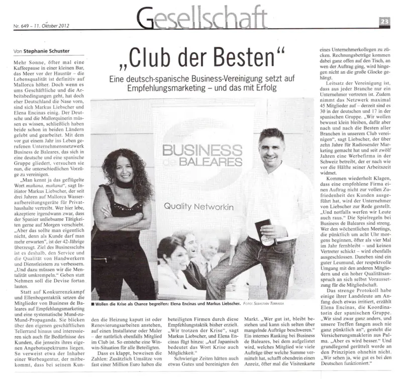 Mallorca Zeitung: Club der Besten